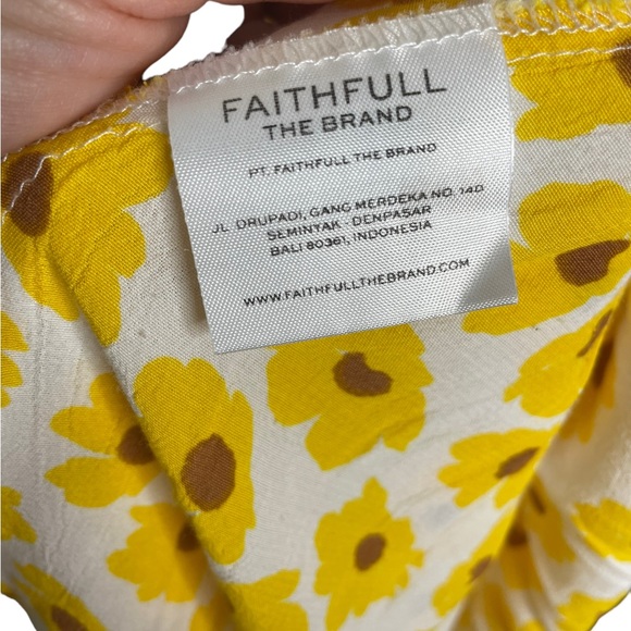 Faithful The Brand | La Belle Mini Dress in Yellow Daisy Floral S/US 4 - Picture 4 of 7